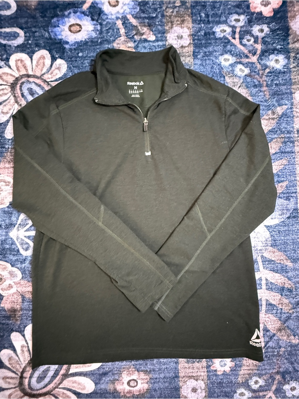 Reebok Men's Hunter Green Half-Zip Athletic Pullover